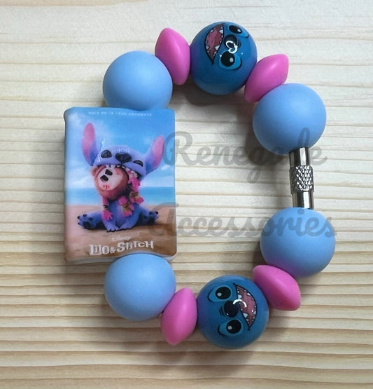 Silicone Charm - Blue Alien Book