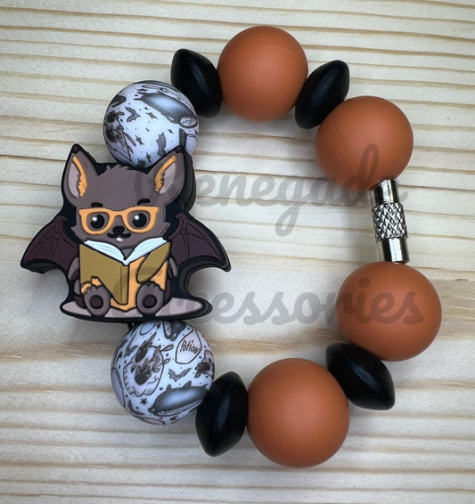 Silicone Charm - Bat Reading