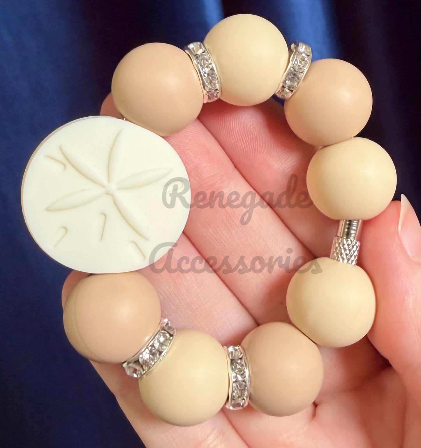 Silicone Charm - Sand Dollar - Sandstone