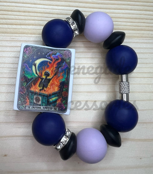 Silicone Charm - The Emotional Dumpster Fire Tarot