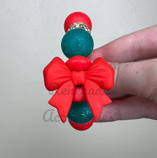 Silicone Charm - Red Bow