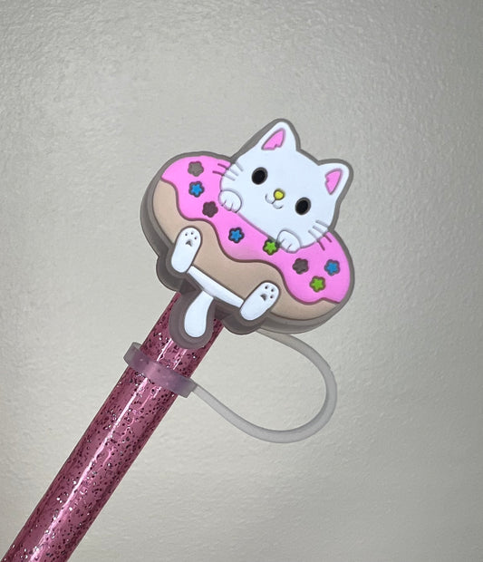 Straw Topper - LED - Cat Donut