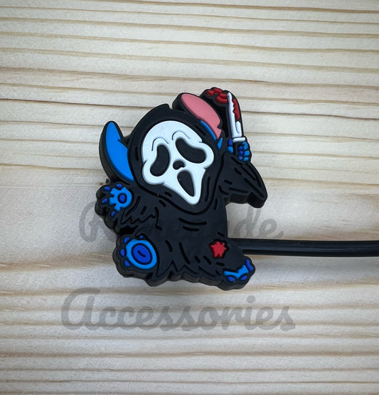 Straw Topper - Blue Alien Ghostface