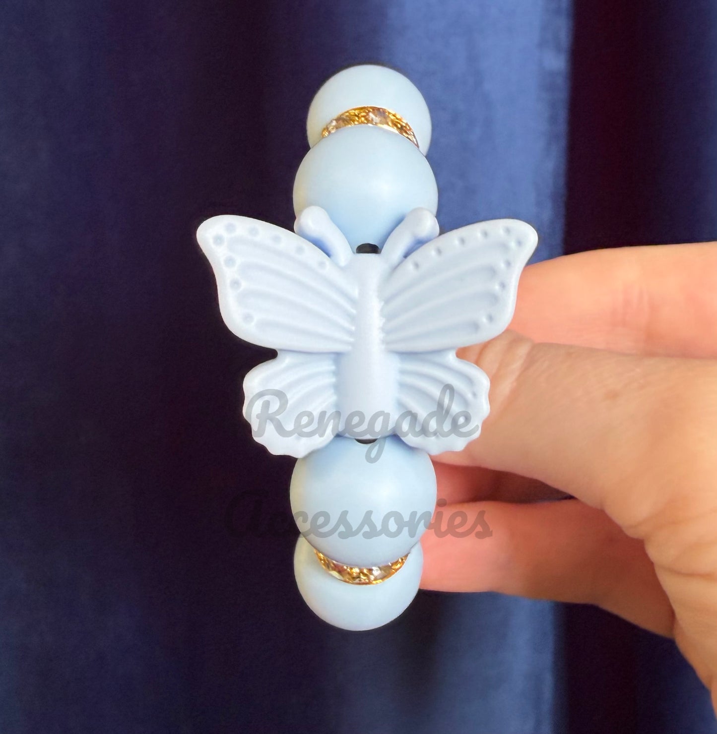 Silicone Charm - Blue Butterfly - Cherish