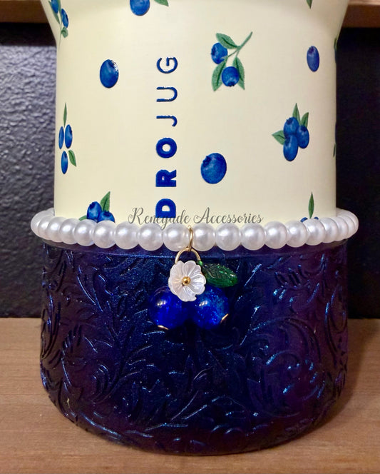 Bracelet Stack - Pearl & Blueberry Charm - Freshly Picked/Blueberry 🖤40 Oz HYDROJUG🖤