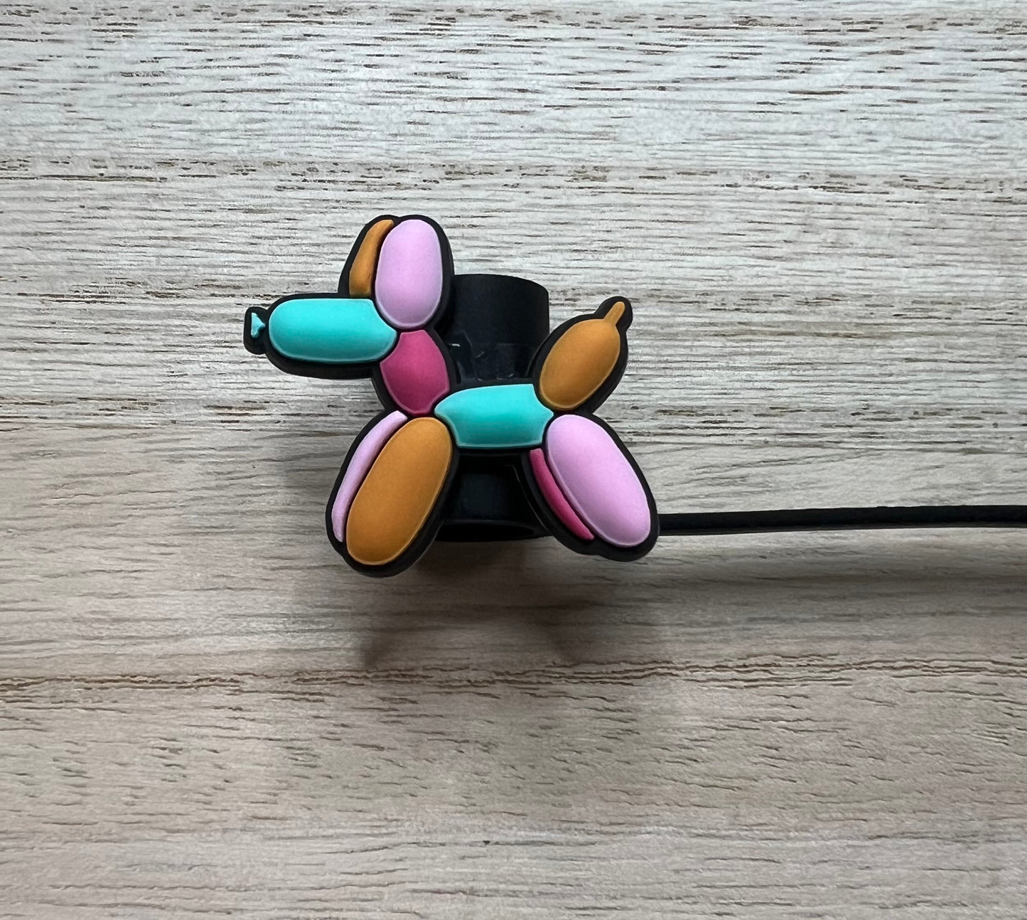 Straw Topper - Multi-Color Balloon Dog