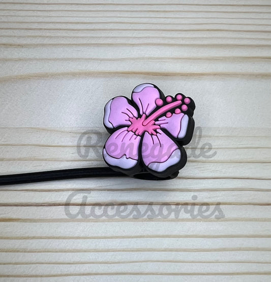 Straw Topper - Pink Flower