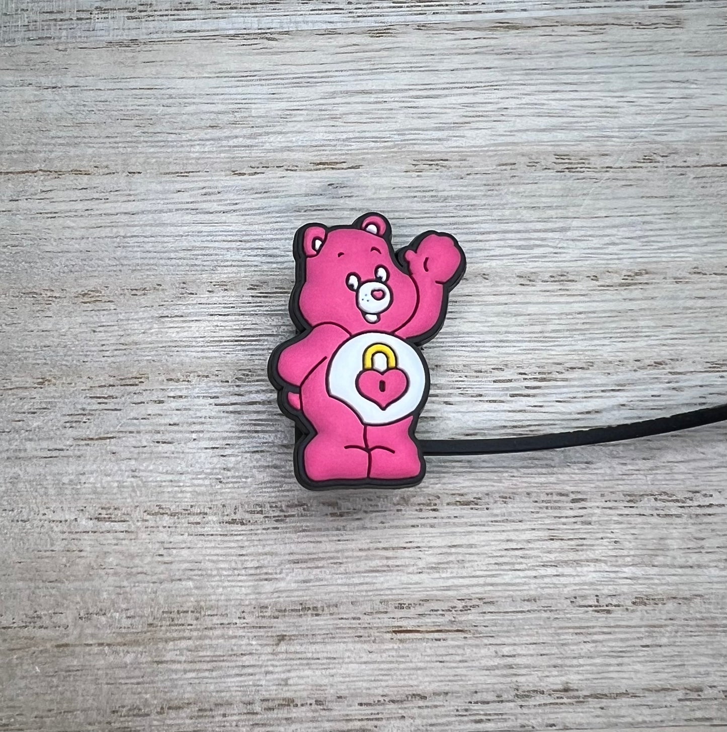 Straw Topper - Pink Bear Character