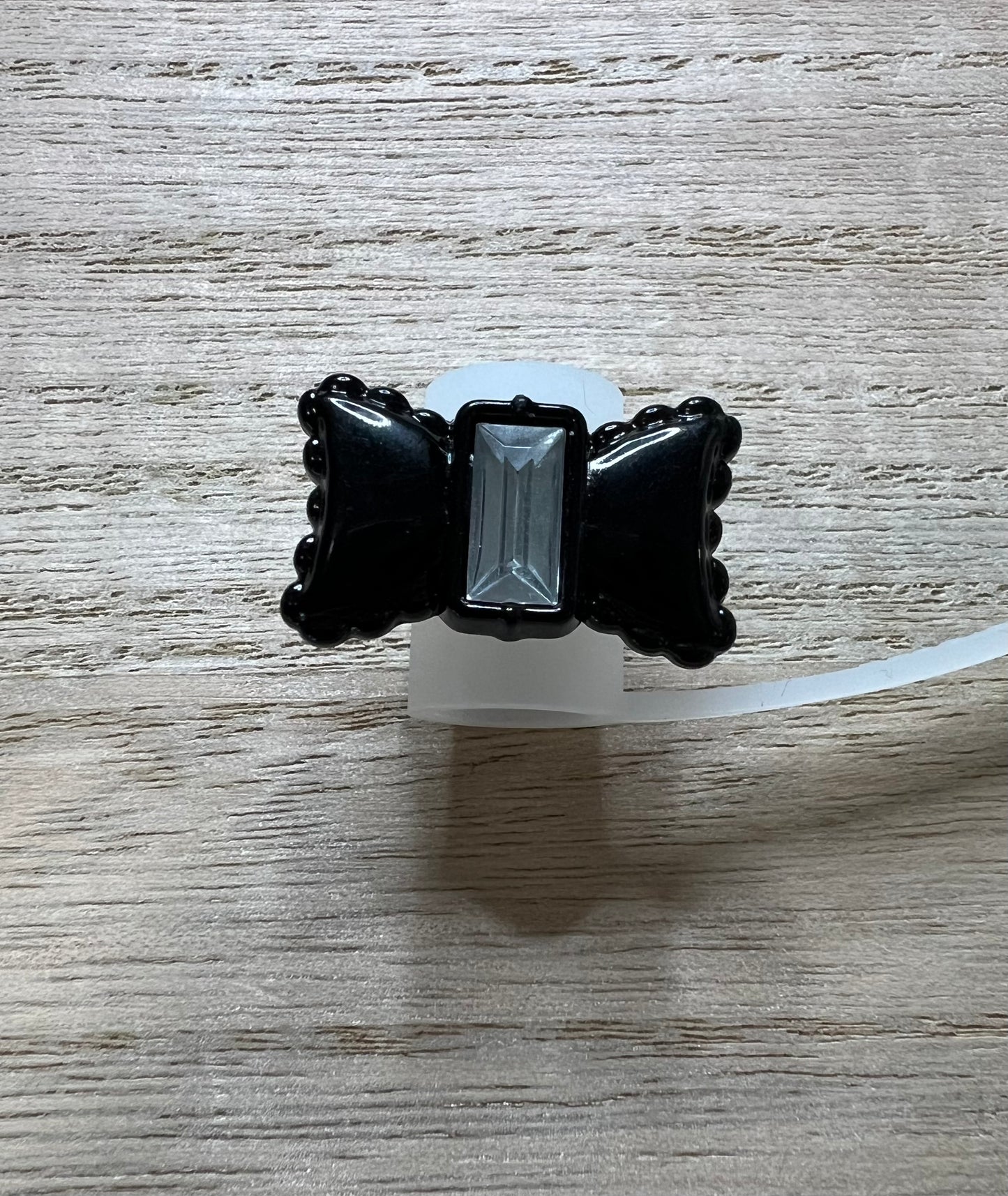 Straw Topper - Acrylic Black Bow