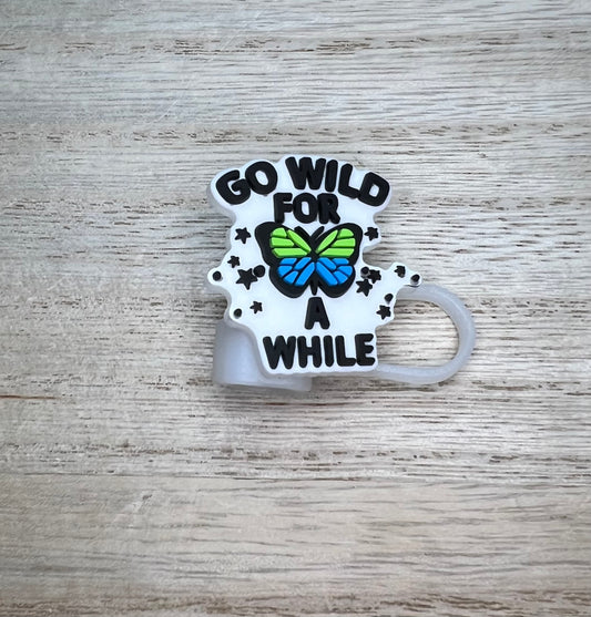 Straw Topper - Go Wild For A While Butterfly