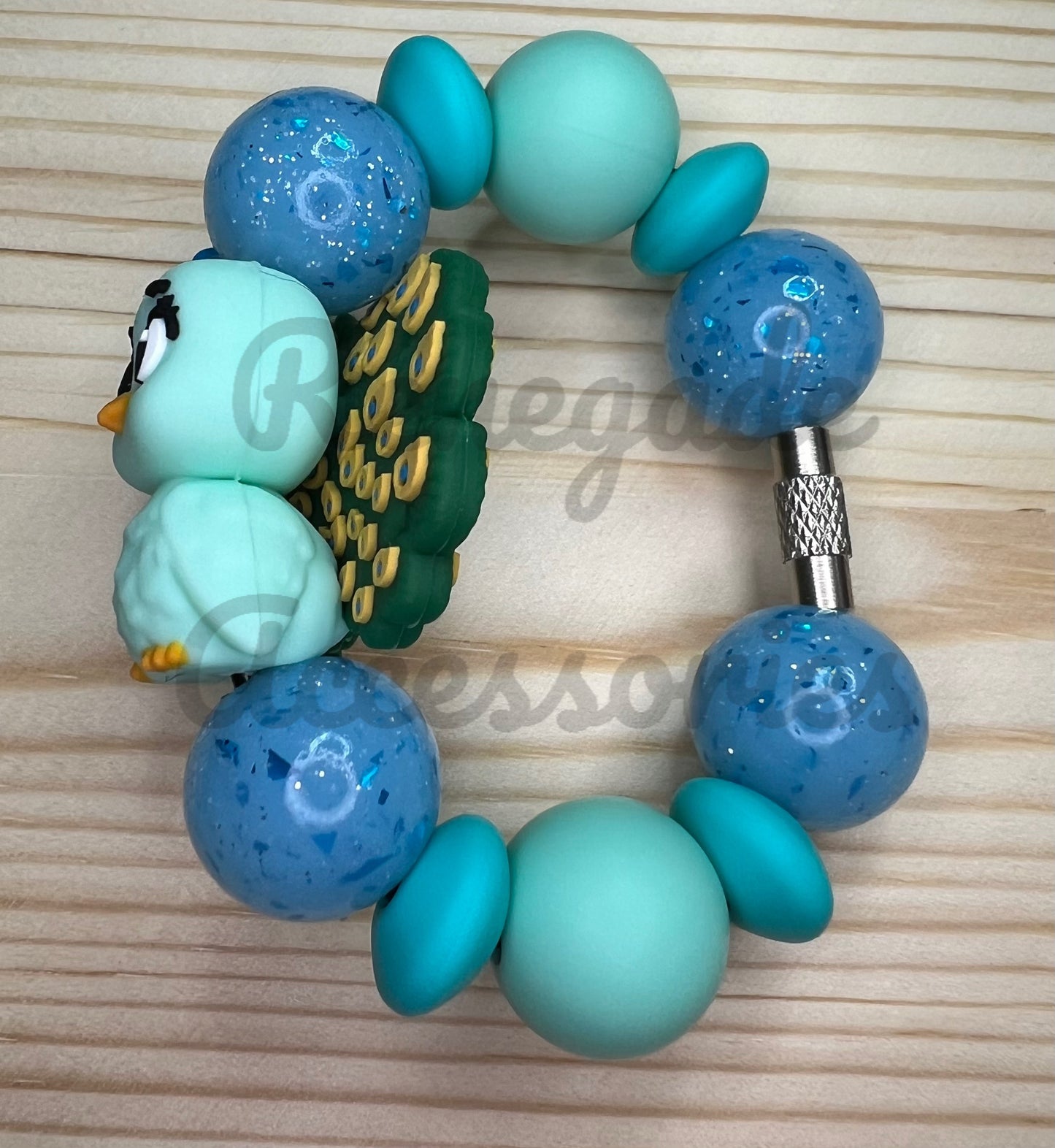 Silicone Charm - Peacock