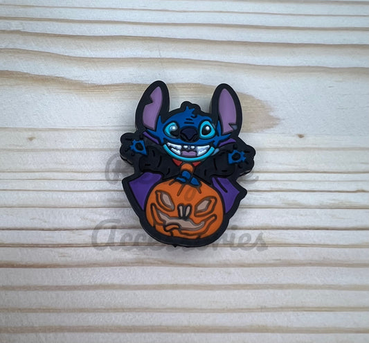 Focal Bead - Blue Alien Halloween