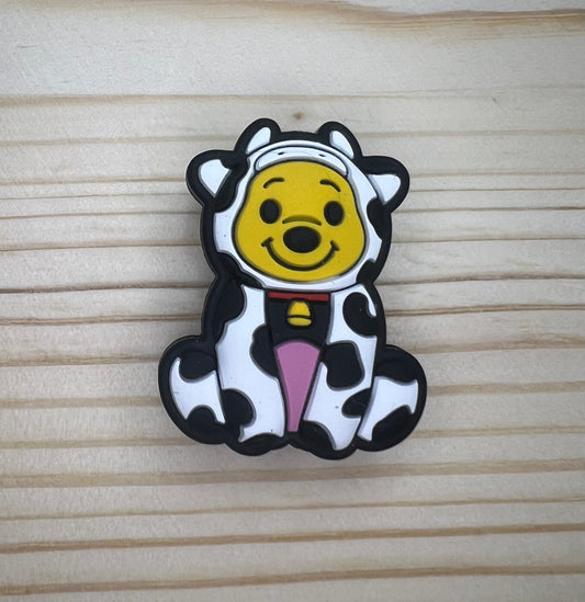 Focal Bead - Yellow Bear Cow Costume