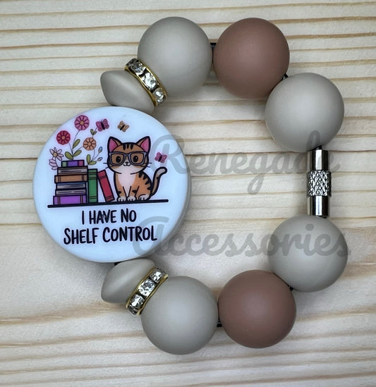 Silicone Charm - I Have No Shelf Control - Cat/Books