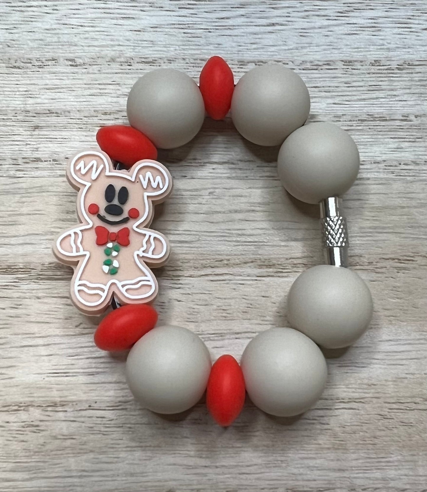 Silicone Charm - Mouse Ears Gingerbread Boy Body