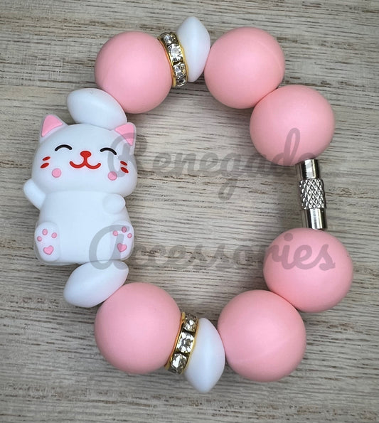 Silicone Charm - Lucky Cat
