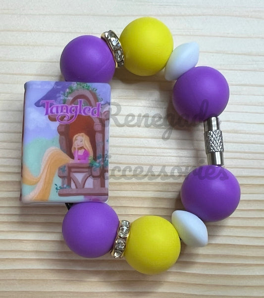 Silicone Charm - Long Hair Princess Book