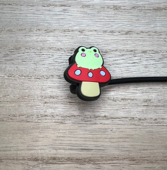 Straw Topper - Mushroom Frog