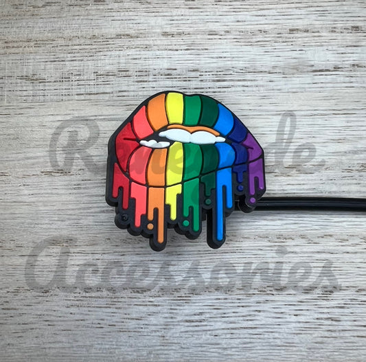 Straw Topper - Rainbow Lips - Pride
