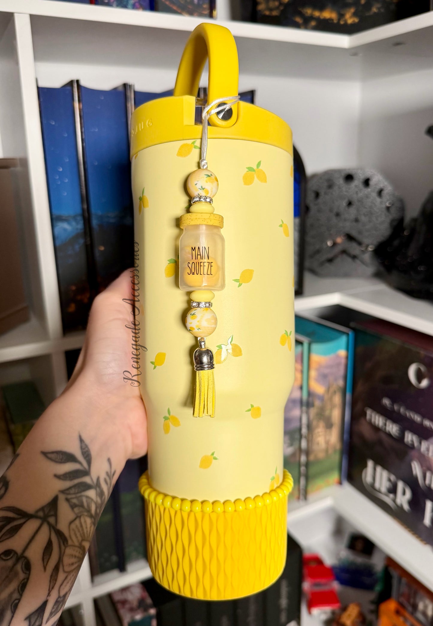 Silicone Charm - Enchanted Charms - Main Squeeze Jar Of Lemons 🖤32 Oz Sport🖤