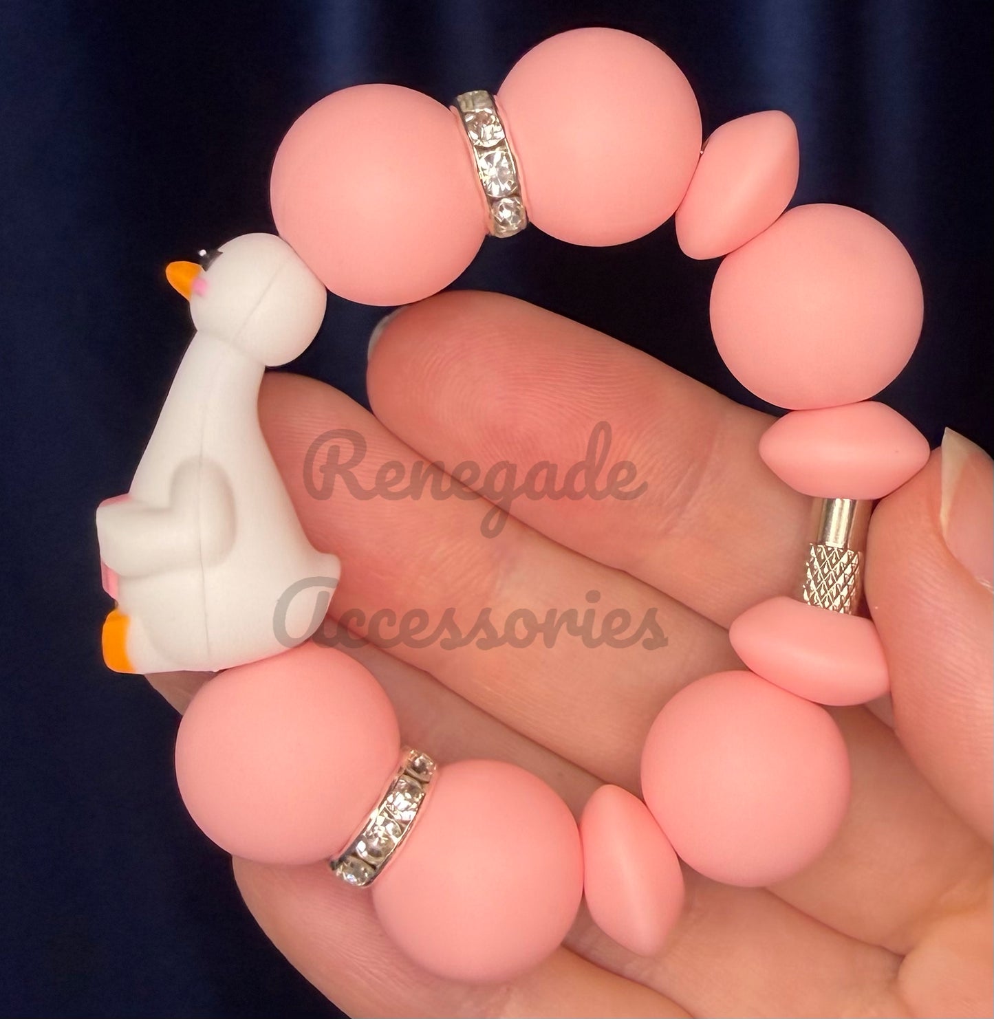 Silicone Charm - Book Goose