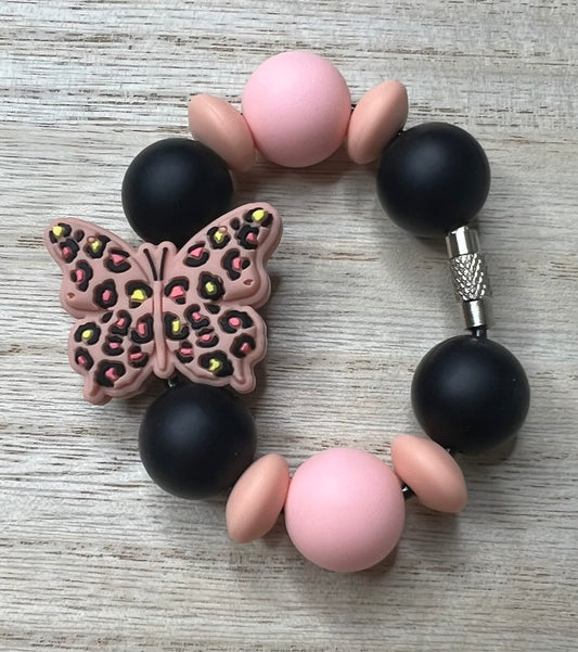 Silicone Charm - Leopard Butterfly