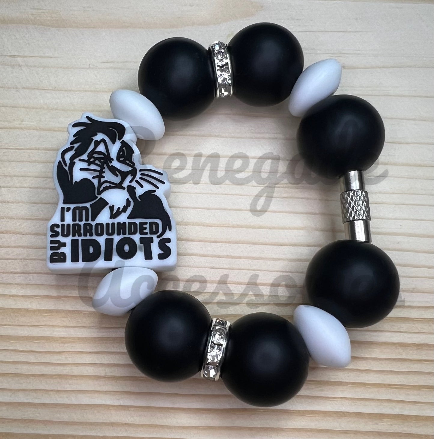 Silicone Charm - Surrounded By Idiots - Lion Character