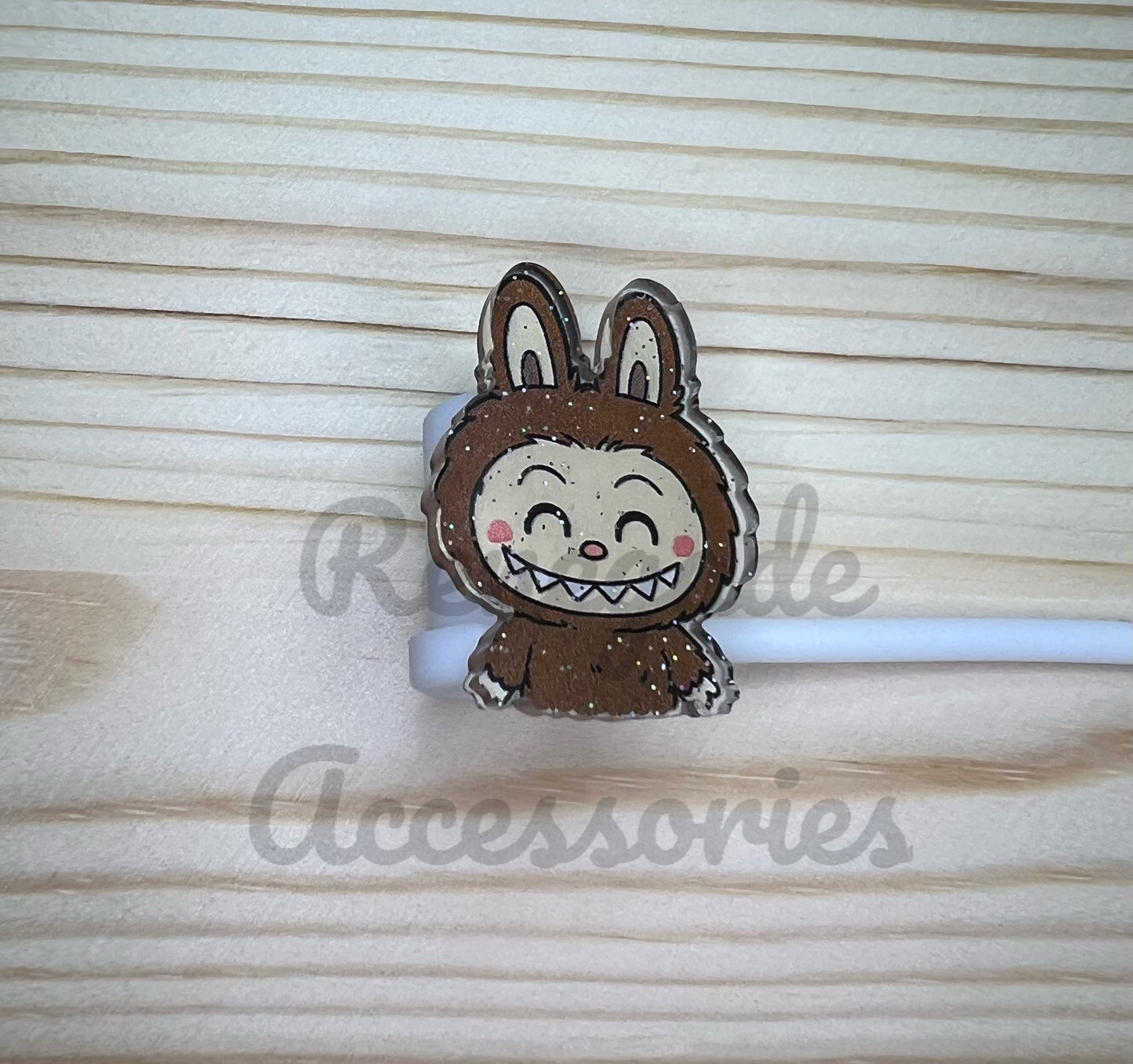 Straw Topper - Bubu Brown Smile