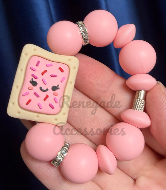 Silicone Charm - Poptart Pink