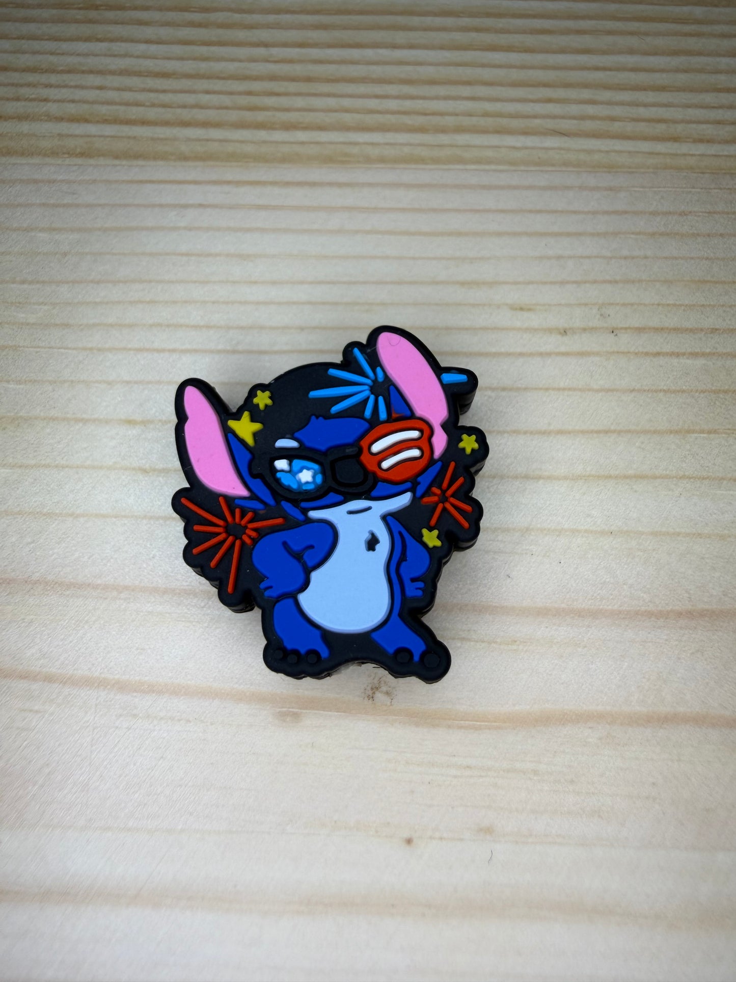 Focal Bead - Fourth Of July Blue Alien