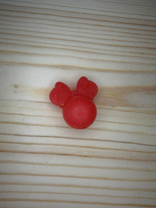 Focal Bead - Glitter Mouse Ears