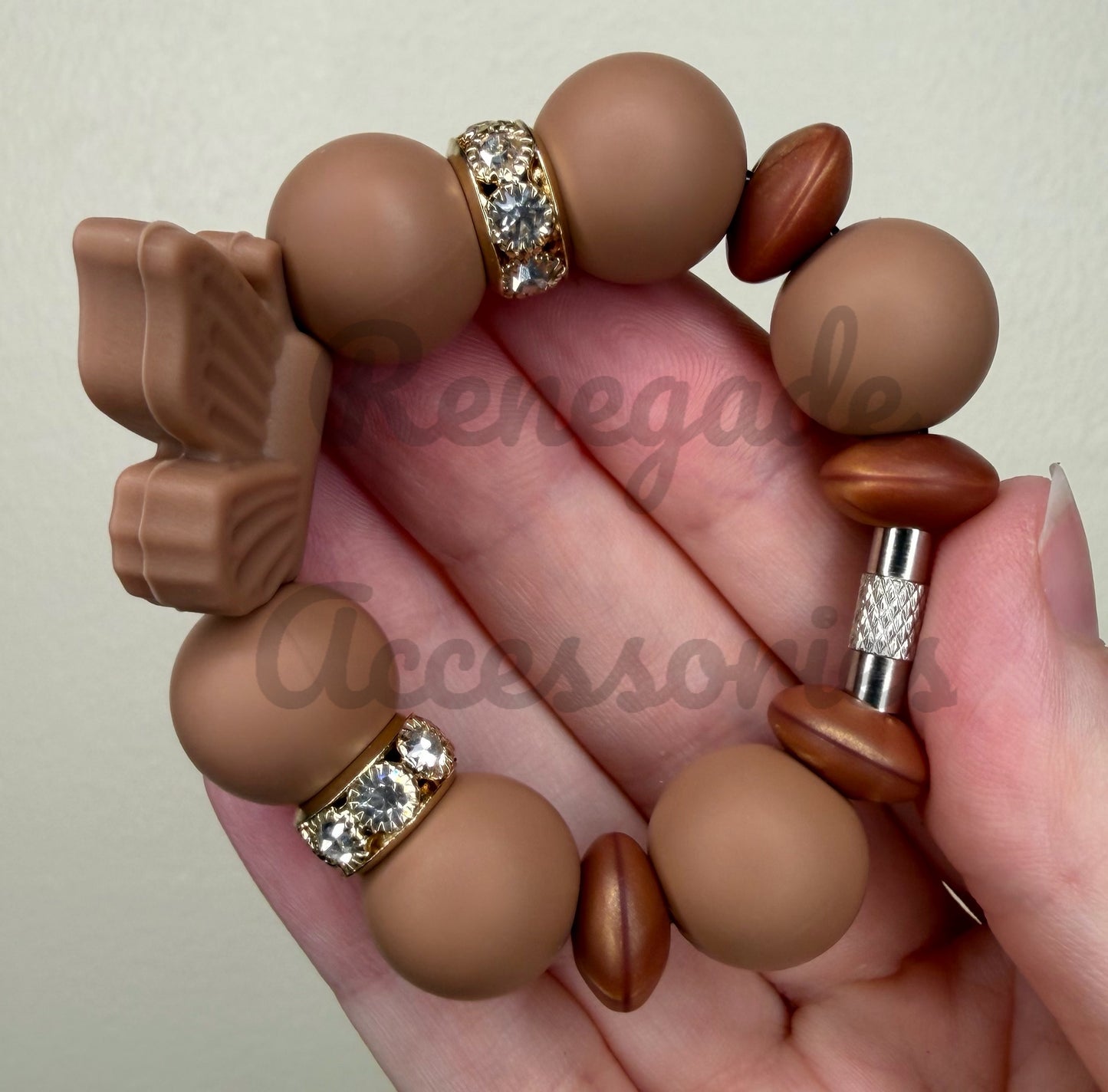 Silicone Charm - Brown Butterfly - Mocha
