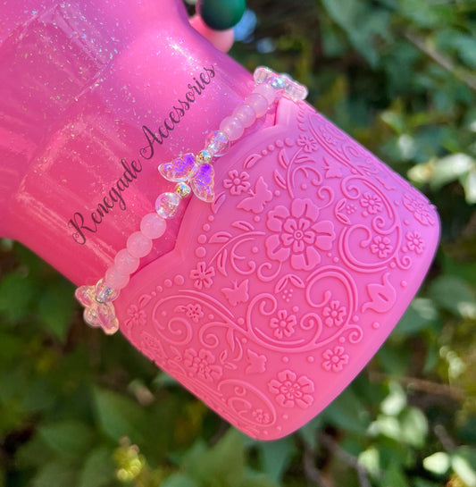 Bracelet Stack - Iridescent Pink Butterfly - HYDROJUG