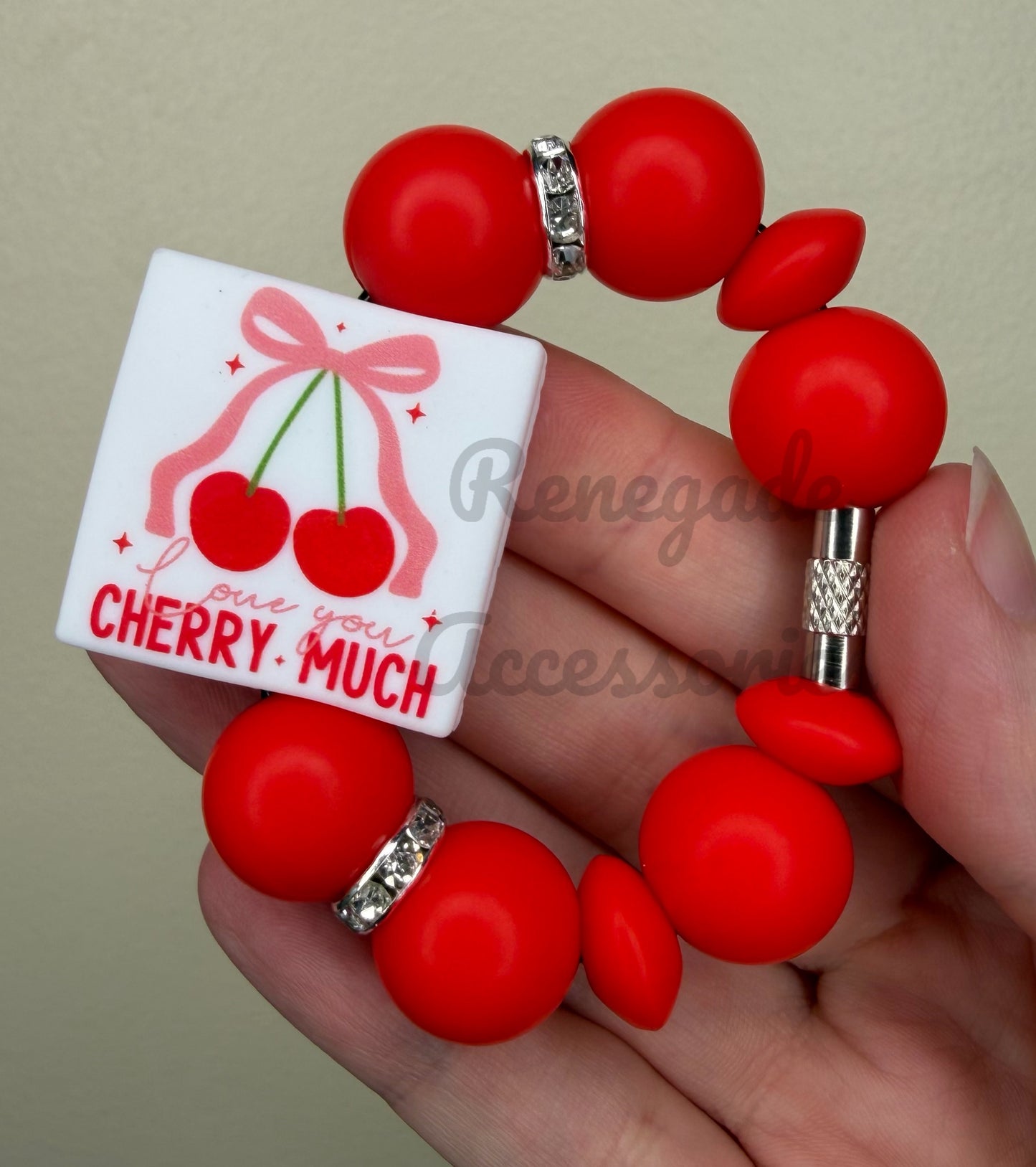 Silicone Charm - I Love You Cherry Much