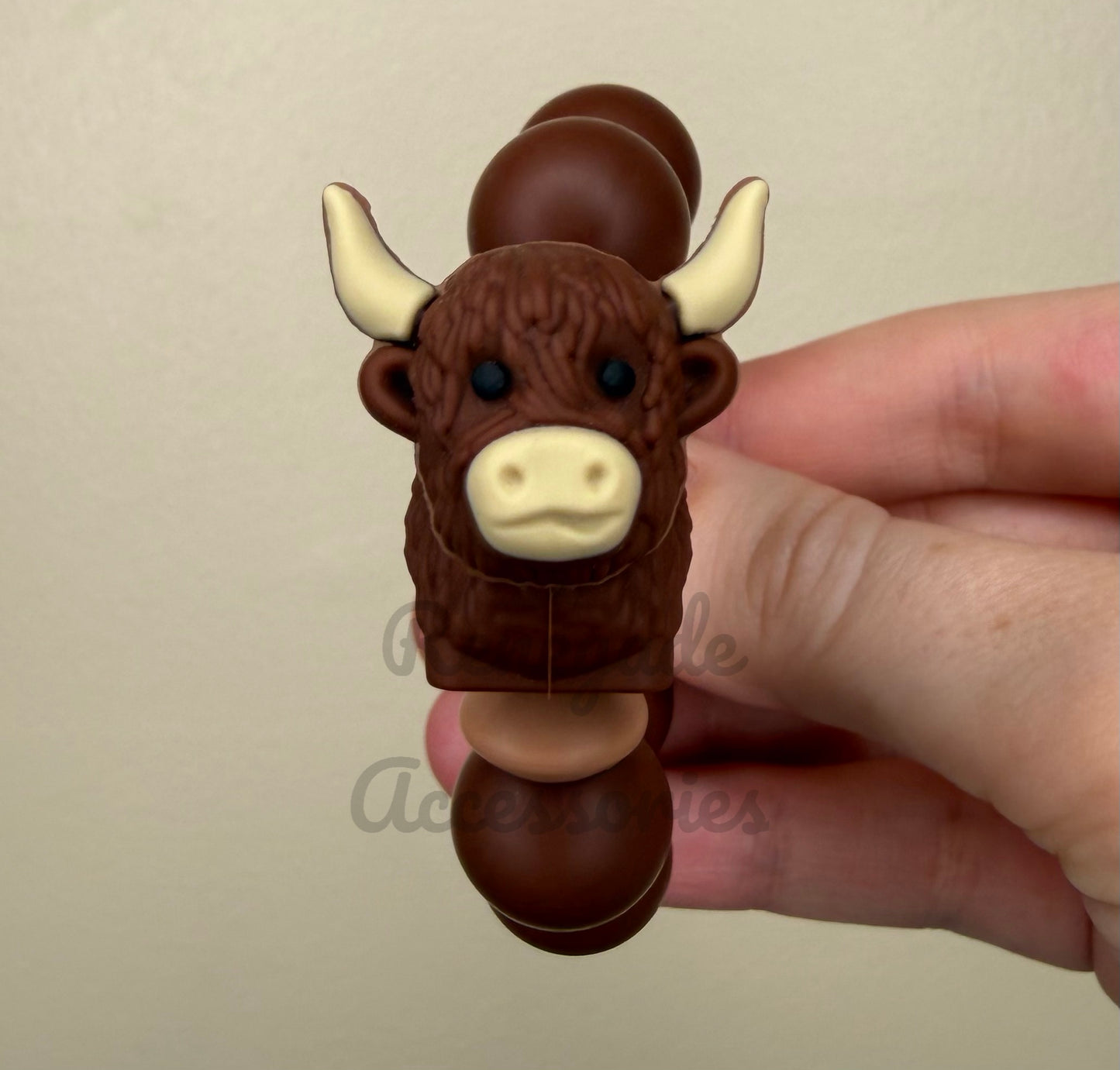 Silicone Charm - Highland Cow