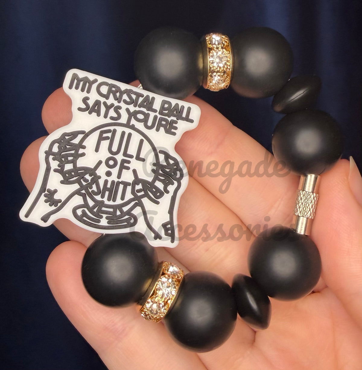 Silicone Charm - My Crystal Ball Says You’re Full Of Sh*t - Witchcraft