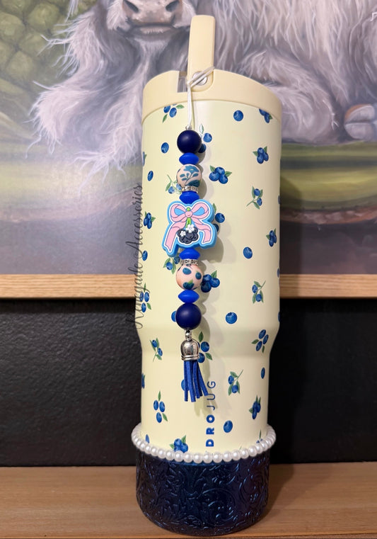 Silicone Charm - Enchanted Charms - Freshly Picked/Blueberry 🖤32 Oz Sport🖤(Shorter Version)