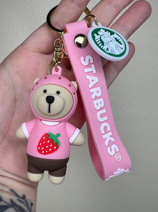 Keychain - Coffee Barista Bear