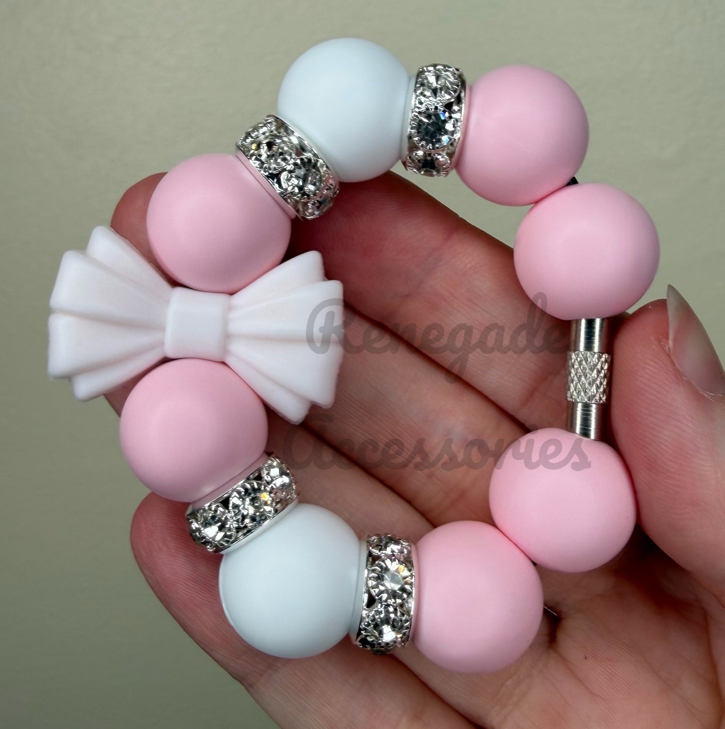 Silicone Charm - Pink Bow - Pink Velvet Cake