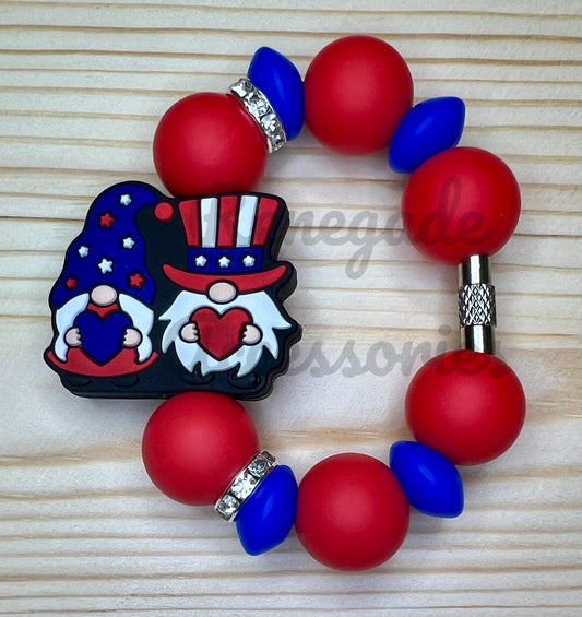 Silicone Charm - Fourth Of July Gnomes