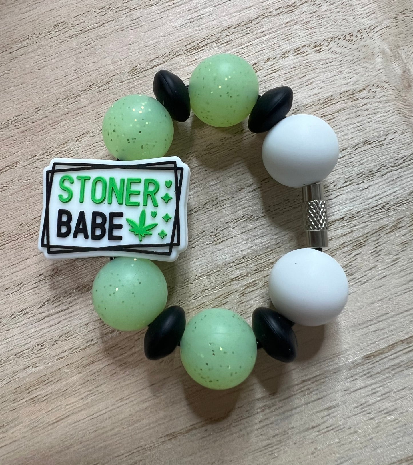 Silicone Charm - Stoner Babe - 4/20