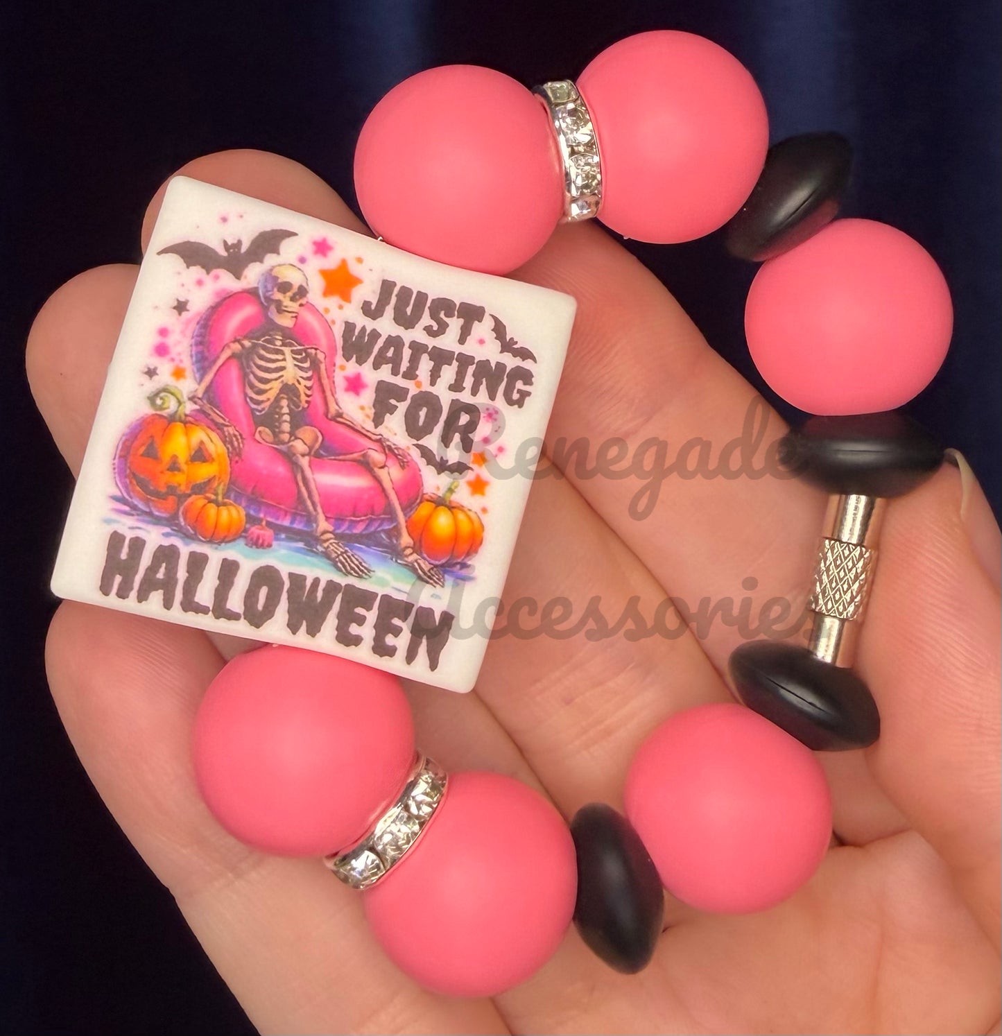 Silicone Charm - Just Waiting For Halloween