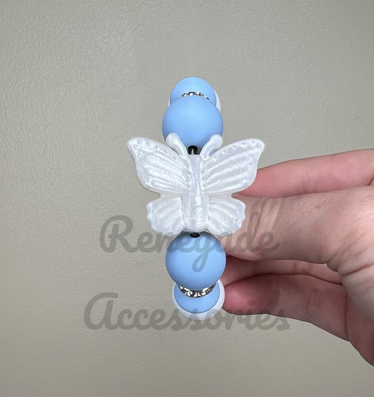 Silicone Charm - Hydrangea Butterfly