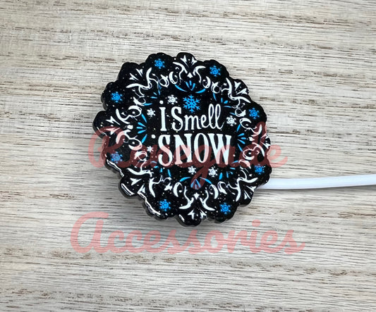 Straw Topper - Acrylic - I Smell Snow - G Girls
