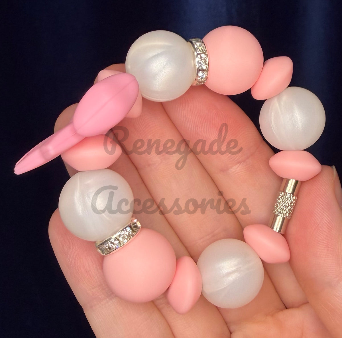 Silicone Charm - Pink Bow