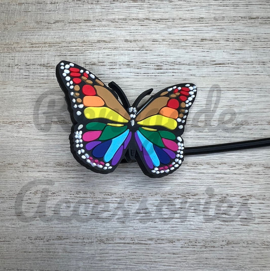 Straw Topper - Rainbow Butterfly - Pride