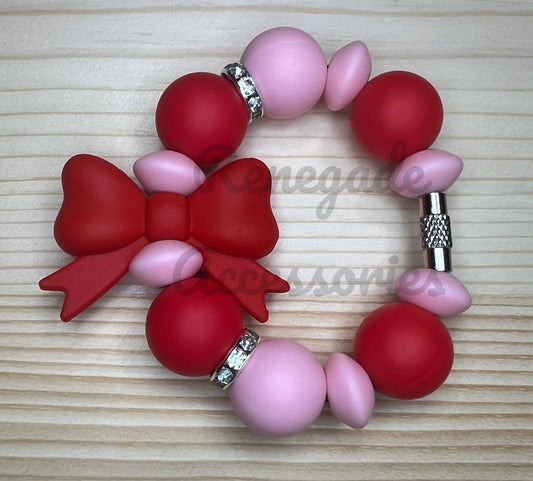 Silicone Charm - Red Bow