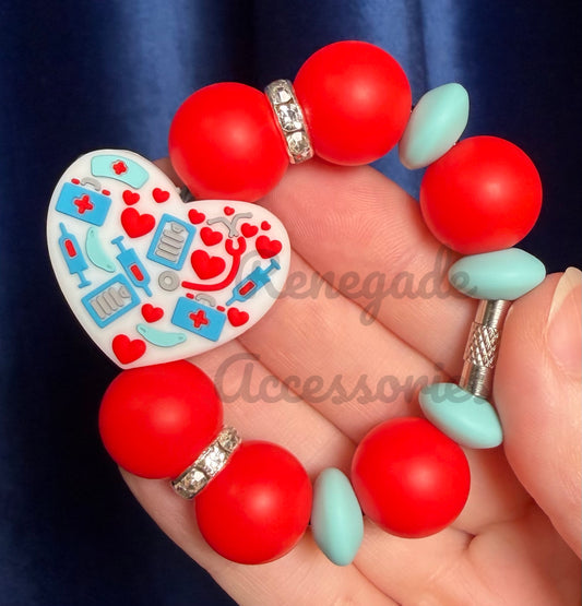 Silicone Charm - Medical Heart