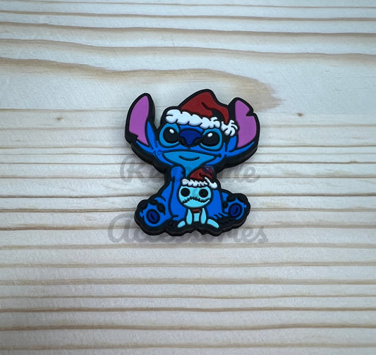 Focal Bead - Blue Alien Christmas