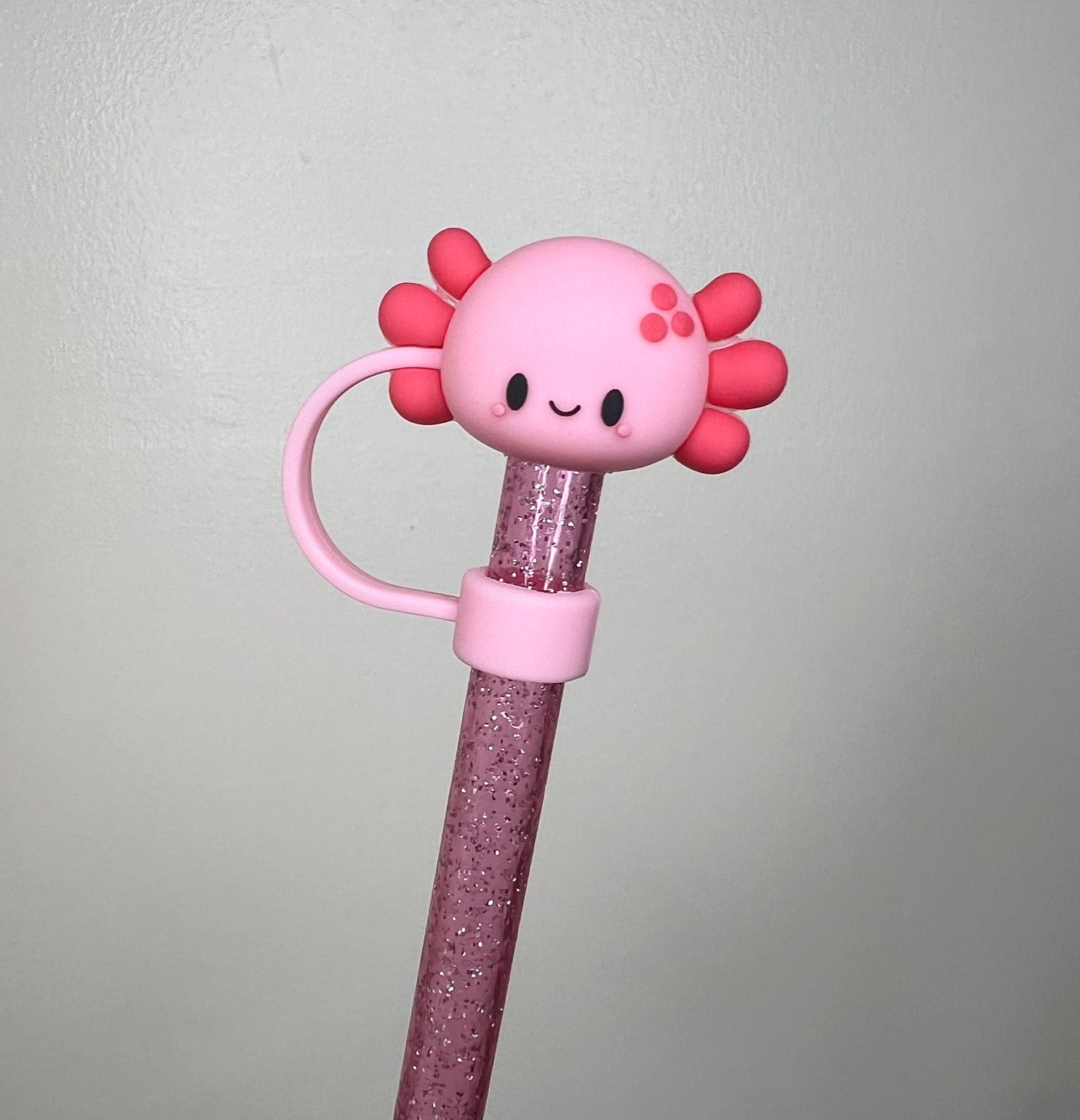 Straw Topper 3D - Axolotl